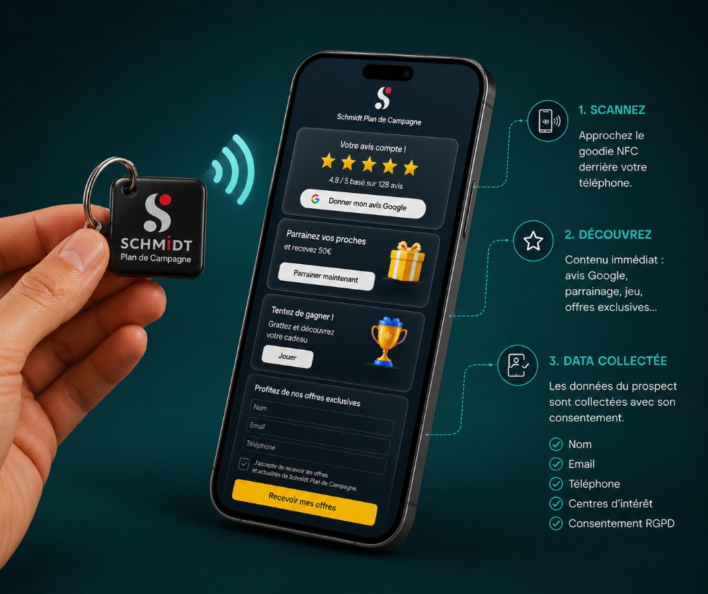 Goodies NFC : approchez, scannez, engagez - Schmidt Plan de Campagne