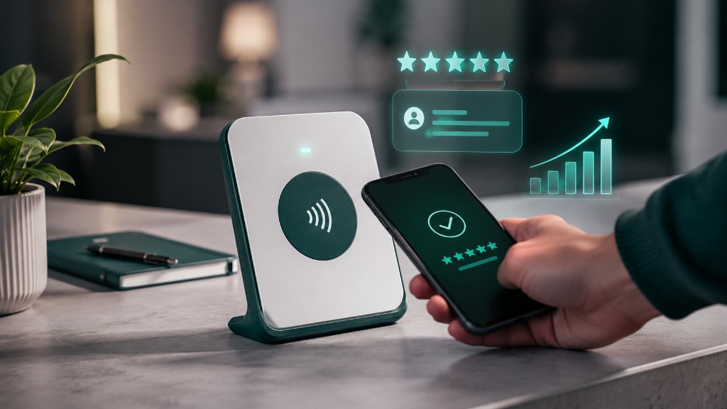 El número de reseñas de Google aumenta gracias a los medios NFC Timelapse-3D