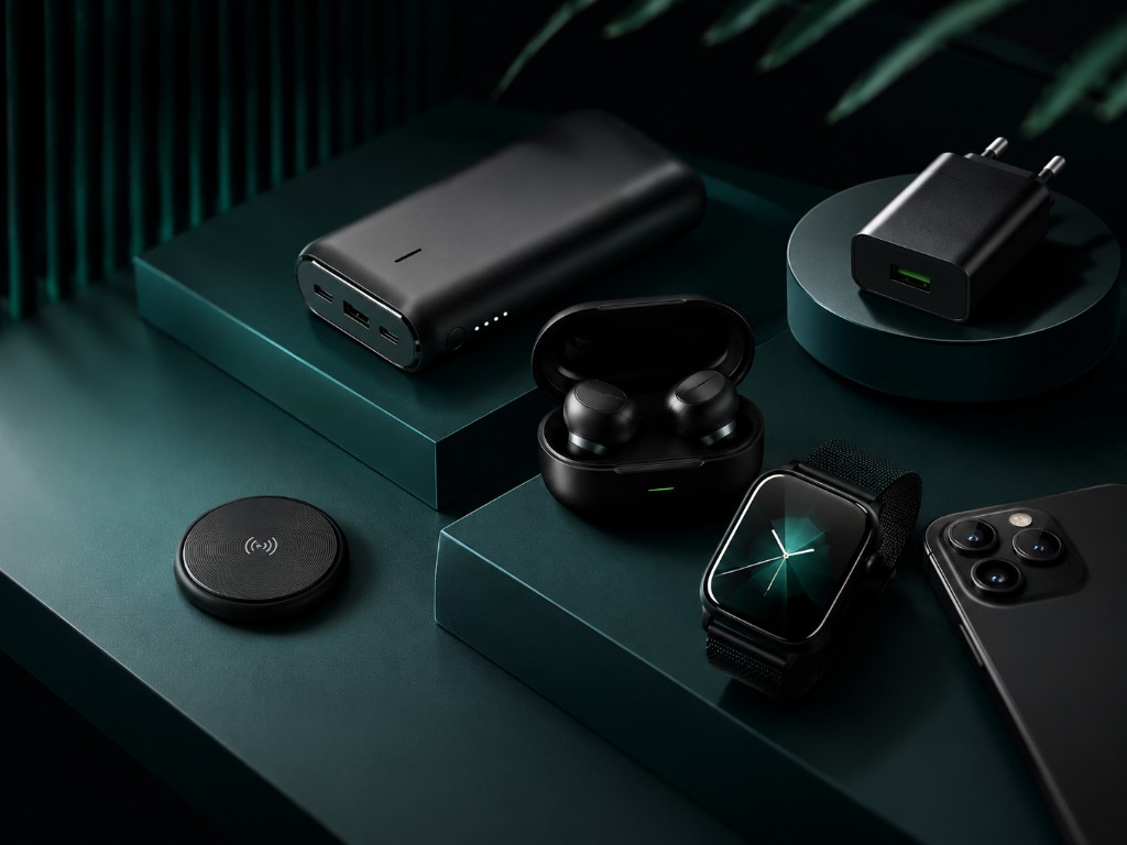 Goodies high-tech connectés Timelapse-3D : powerbank, écouteurs, montre, NFC