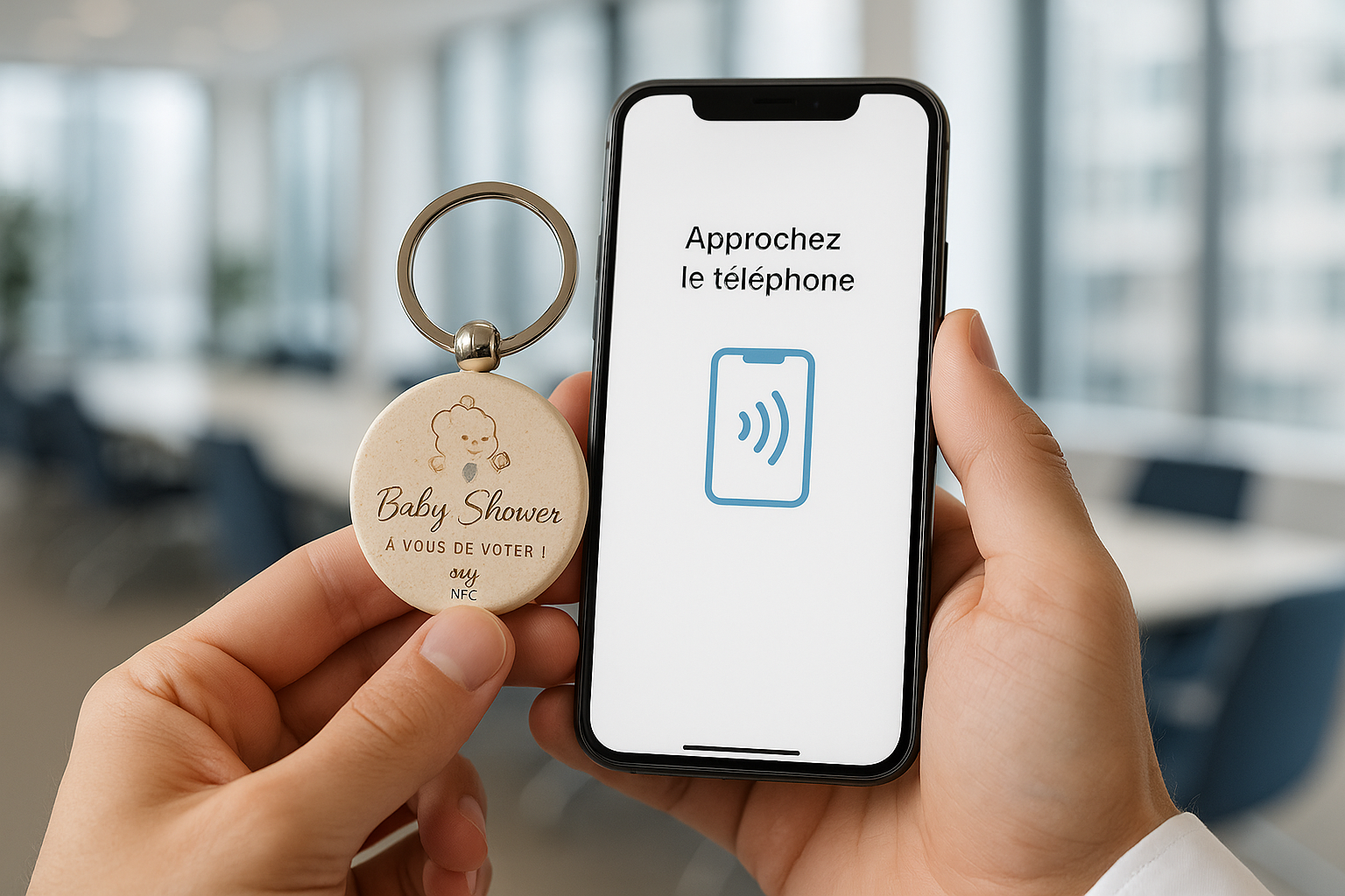 Approchez le téléphone
